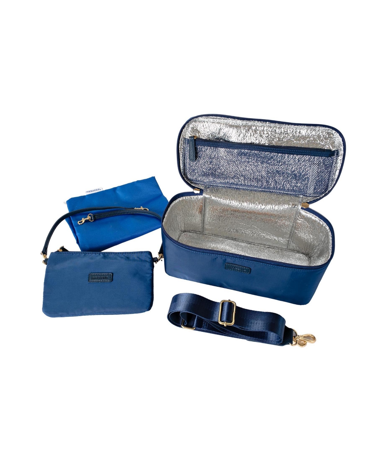 Minkeeblue Convertible Organizational Ella Tote Bag With Lunch Bag In Royal Blue