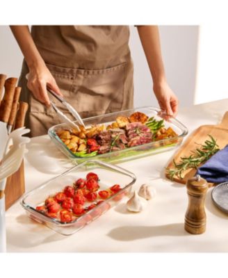 8-Piece Oven-Safe Glass Baking Dish Set with Lids