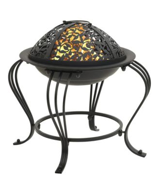 Fire Pit with Poker 19.3" Steel