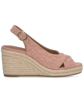 Women's Cyrila Floral Slingback Peep-Toe Espadrille Wedge Sandals