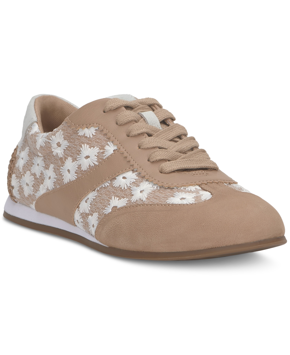 Shop Lucky Brand Women's Kofila Lace-up Low Top Sneakers In Rhodonite,white Daisy