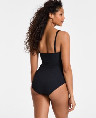 Women's Textured Shirred One-Piece Swimsuit