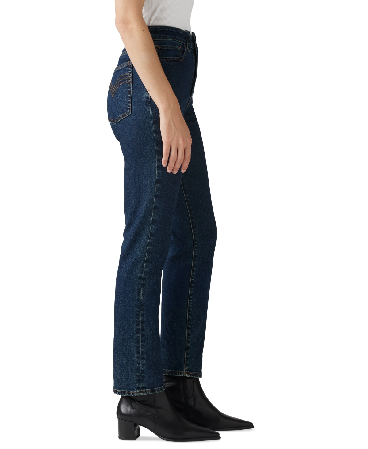 Levi's Women's Wedgie Straight-leg High Rise Cropped Jeans In The Wow Mo
