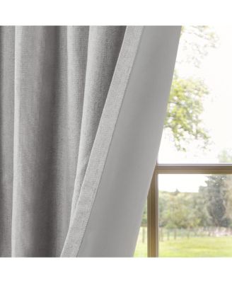 Chenille Blackout Back Tab Curtains Pair, 52"X84"