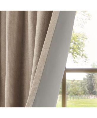 Chenille Blackout Back Tab Curtains Pair, 52"X96"