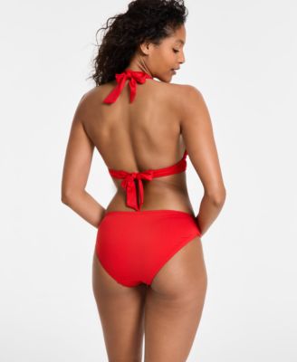 Michael Kors Michael  Logo Ring Halter Bikini Top Bikini Bottoms Created For Macys In White