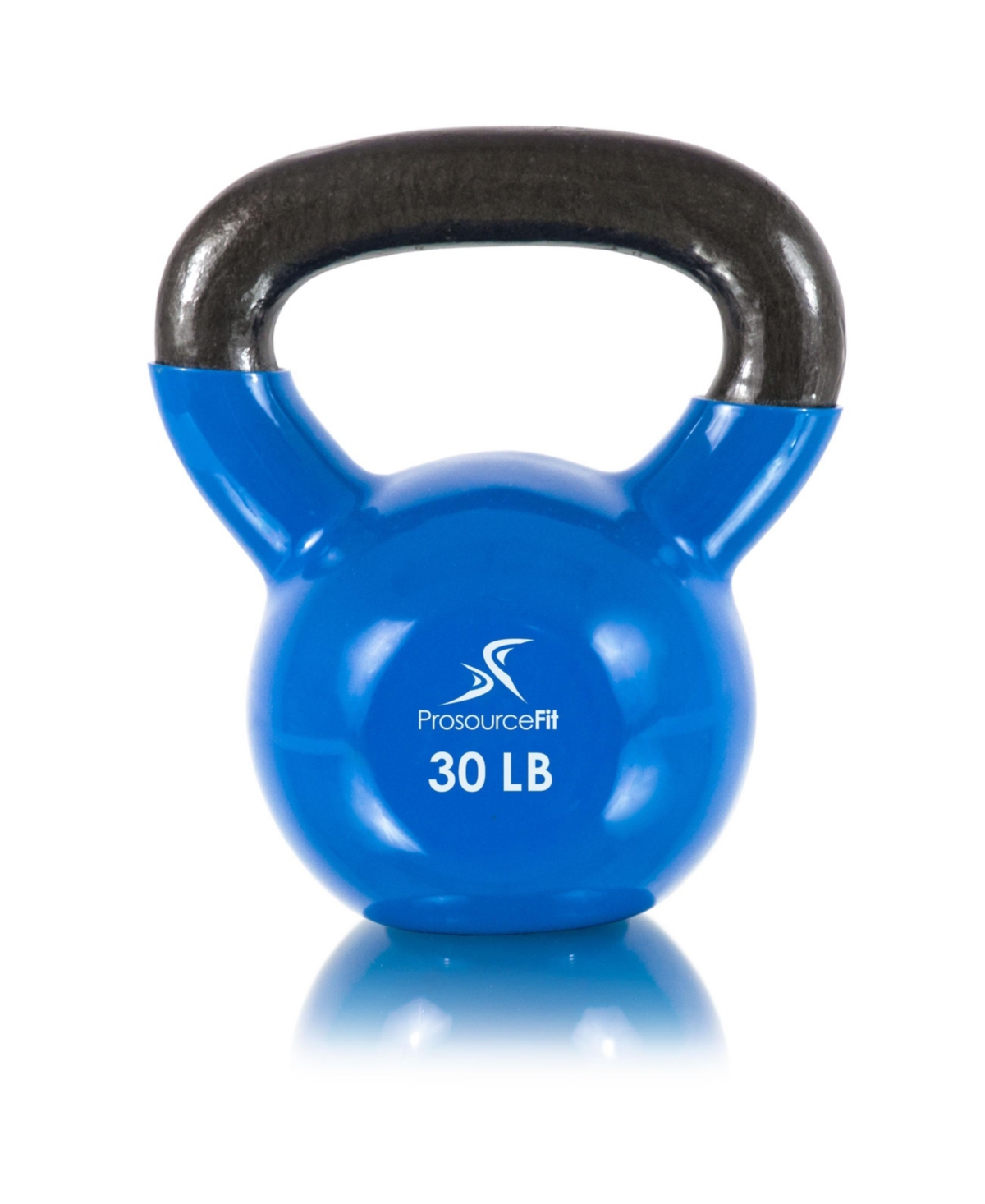 Vinyl Coated Iron Kettlebell, 30lb - Black