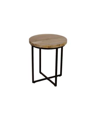 Ames Solid Wood Modern 20" Round End Table