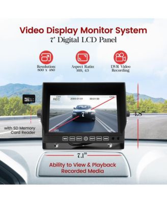 DVR Cam Recording System with 7'' Display Monitor and Night Vision, Waterproof