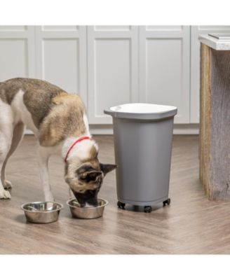 25 lbs Premium Airtight Dog Food Storage Container, Gray