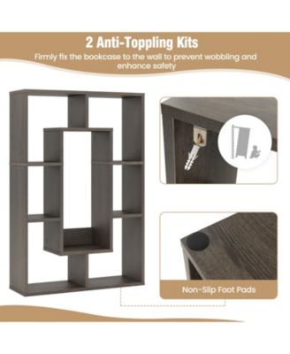 7-Cube Geometric Bookshelf Modern Decorative Open Bookcase