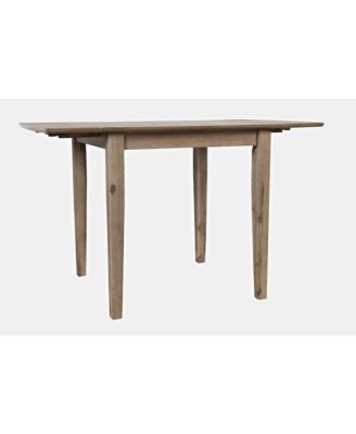 Acacia Drop-Leaf Coastal Wire-Brushed Acacia Dining Table