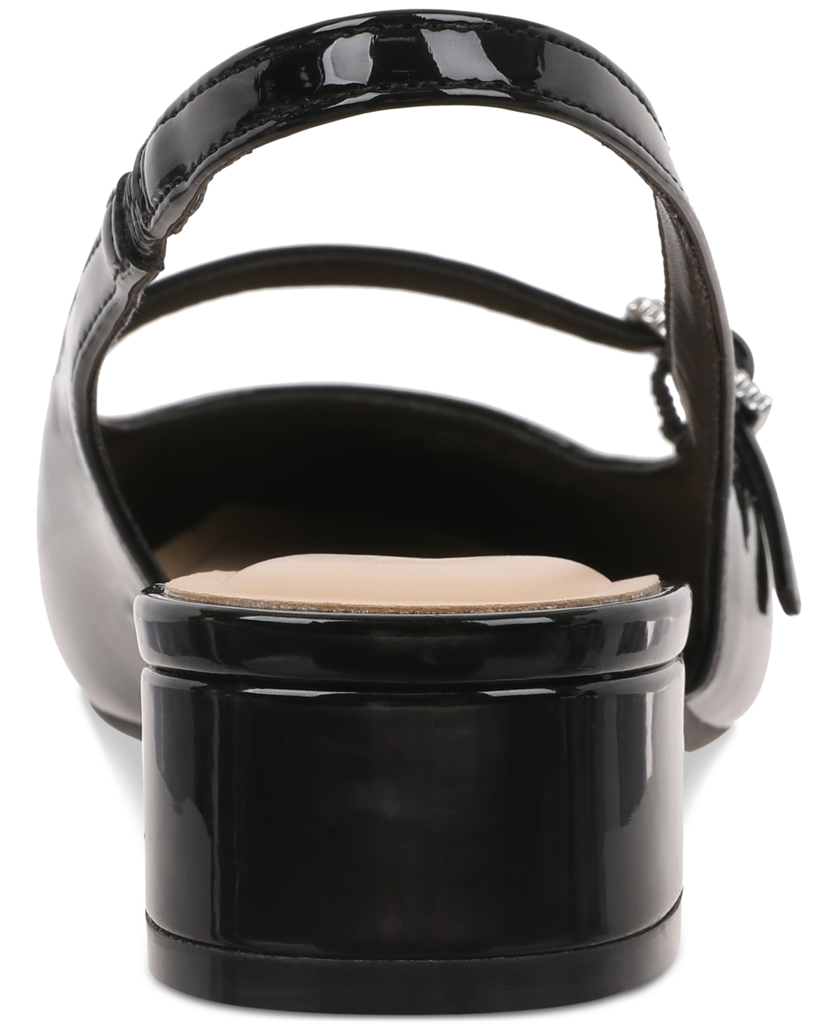 On 34th Women's Ameliaa Buckled Slingback Pumps, Created For Macy's In Black Patent