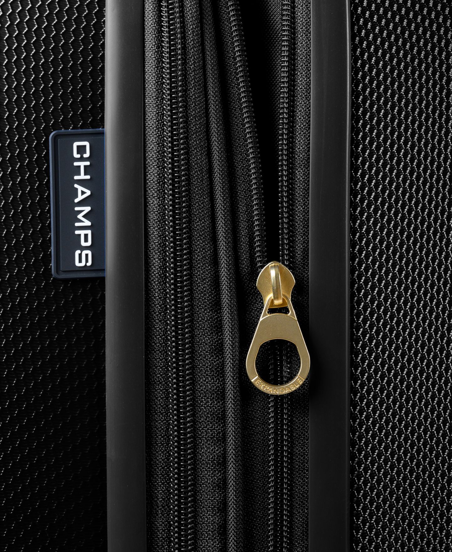 Чемоданы CHAMPS 3-Piece Luxe II Collection Hardside Luggage Set, цвет: Чёрный — фото 4