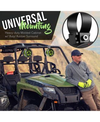 Waterproof Off-Road Speakers, 800 Watt PowerSport System, RGB Lights