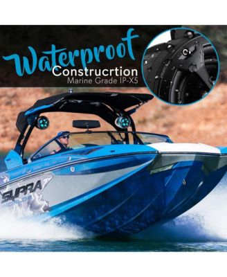 Waterproof Off-Road Speakers, 800 Watt PowerSport System, RGB Lights