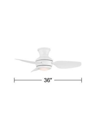 36" Whirl Modern Indoor Outdoor Ceiling Fan 3 Blade LED Light Remote Control Patio Hugger Fan