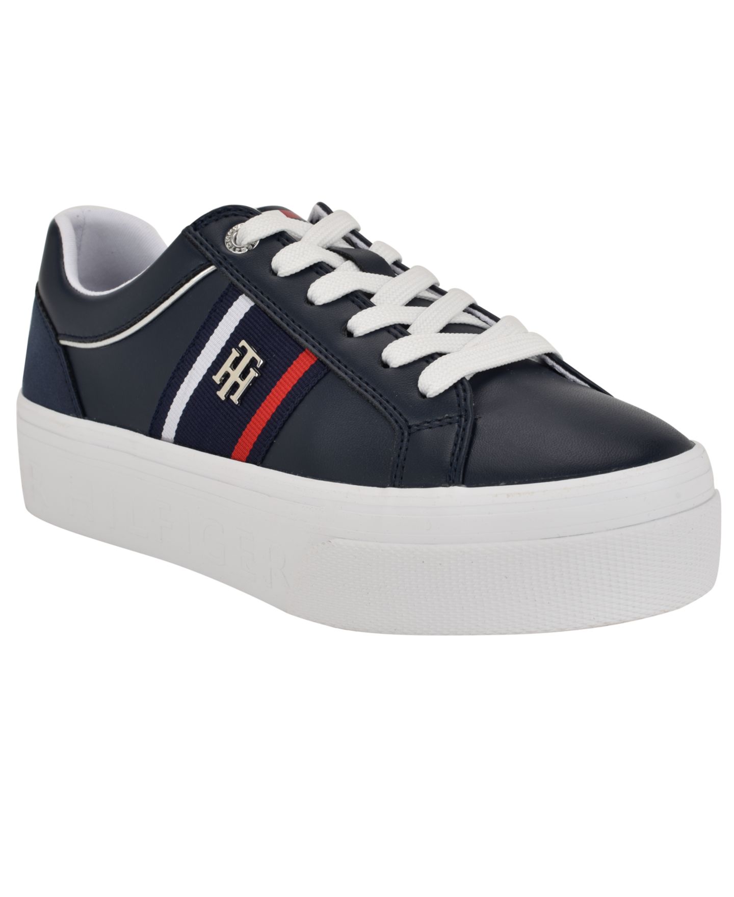 Женские кроссовки Tommy Hilfiger Badria Logo Platform, цвет: Тёмный синий — фото 1