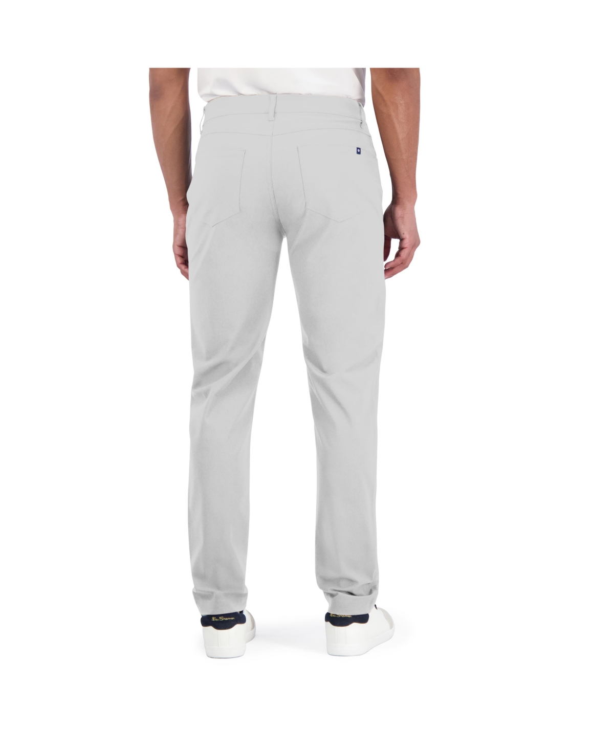 Ben Sherman Solid 4-way-stretch Tech Golf Pants In Light Gray