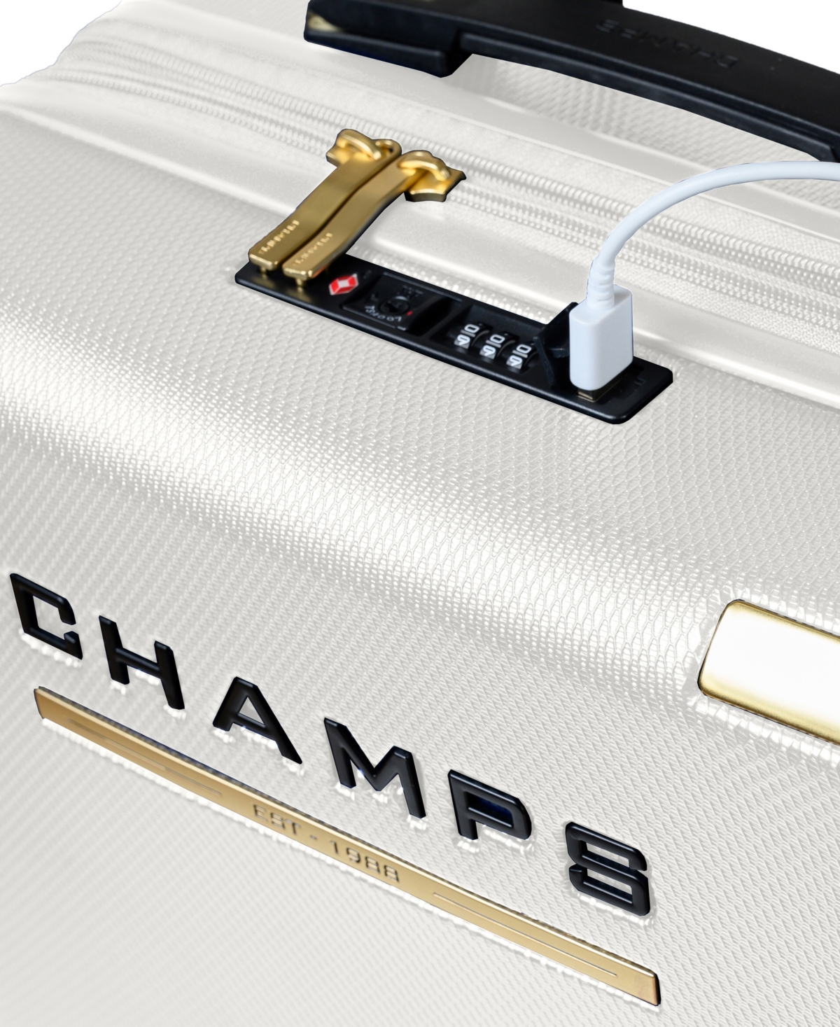 Champs 3-piece Luxe Ii Collection Hardside Luggage Set In Ivory