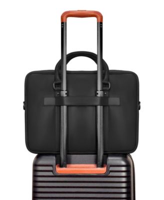 Onyx Collection Leather Slim Briefcase