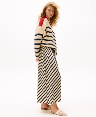 x Sofia Richie Grainge Women's Brenton Striped Drop-Waist Maxi Skirt