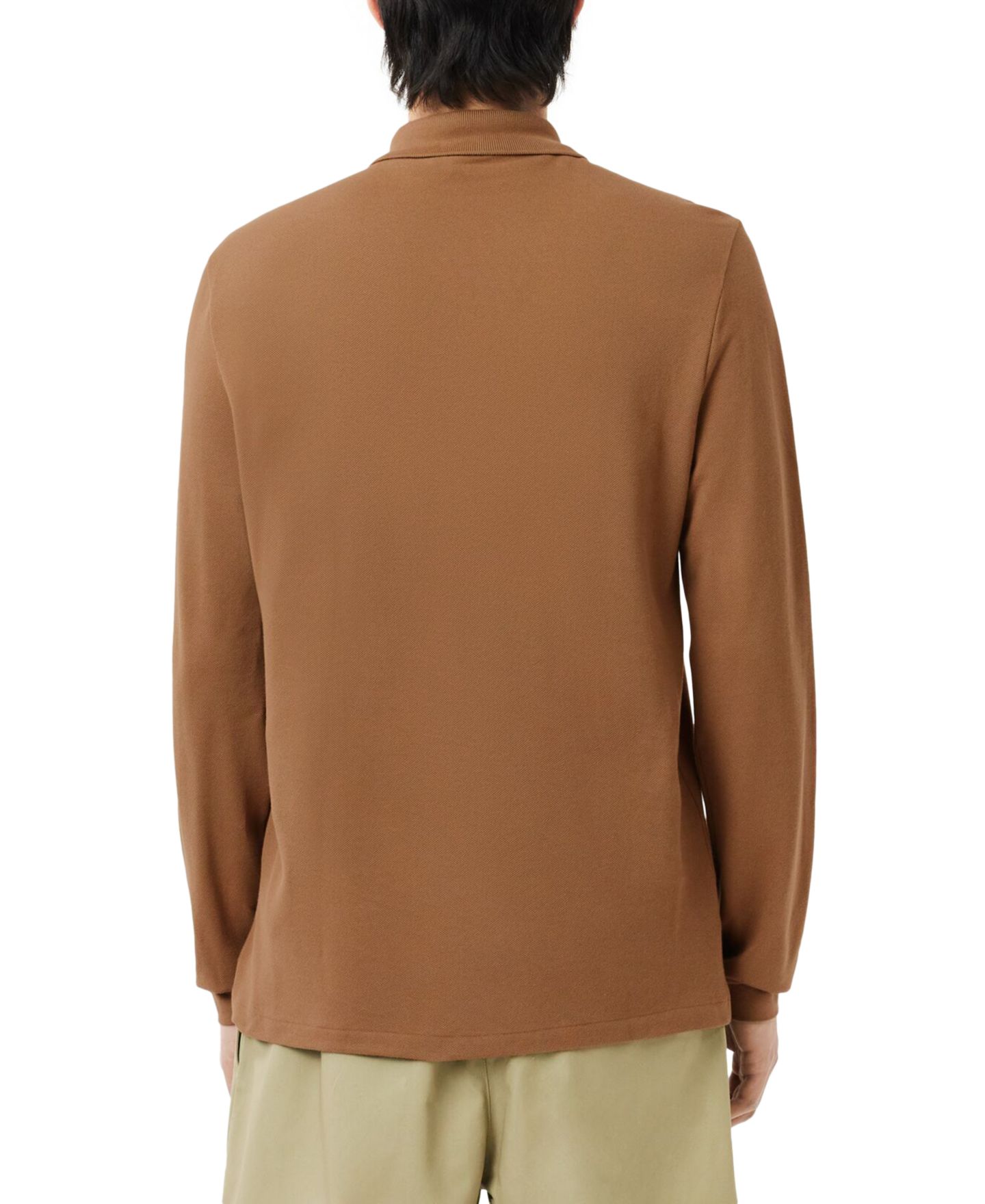 Мужское поло Lacoste Classic Fit Long-Sleeve Polo Shirt, цвет: Cookie — фото 4