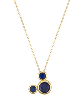 Cubic Zirconia Mickey Mouse Dream Birthstone Pendant Necklace