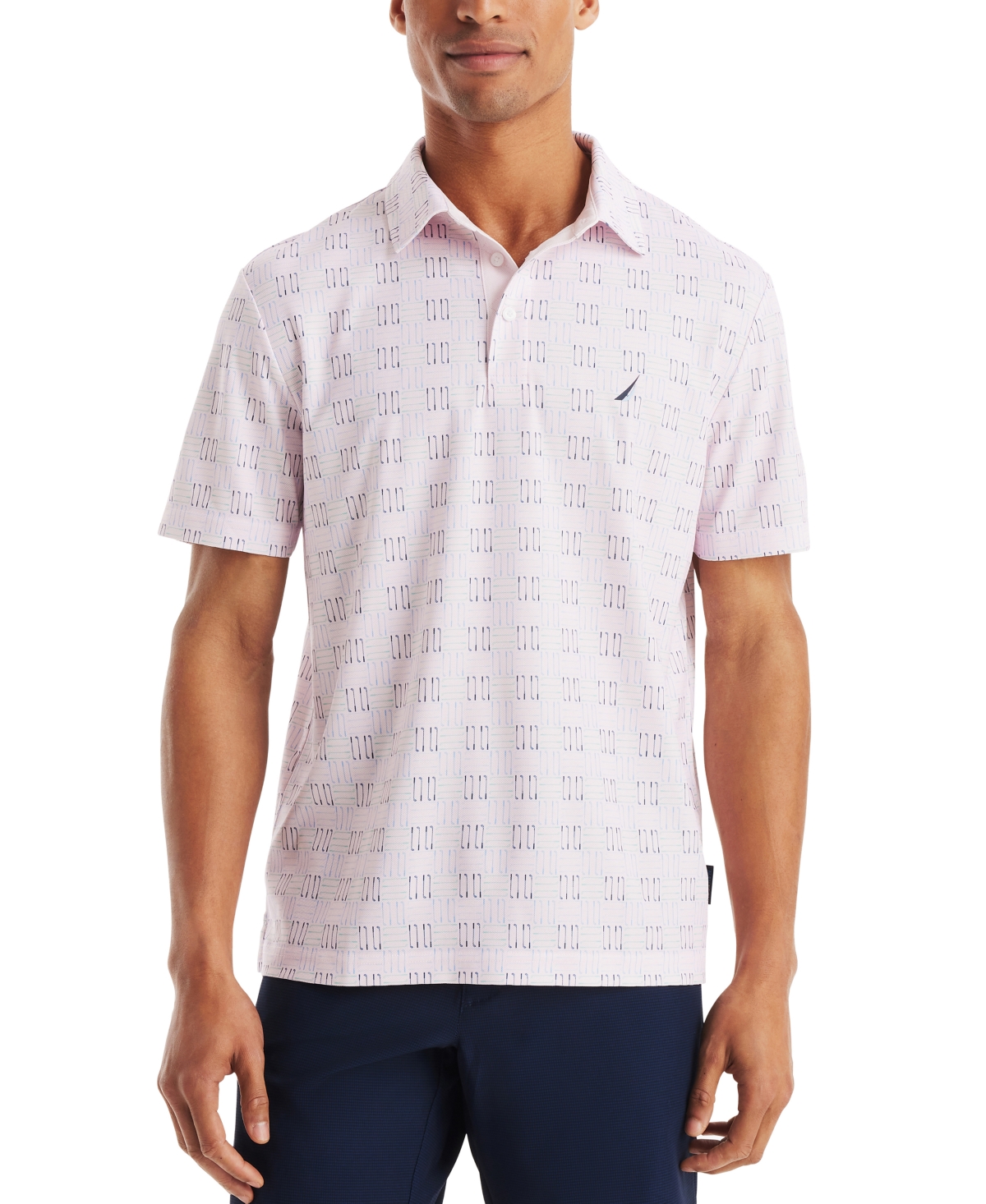 Men's Classic-Fit Printed Golf Polo Shirt - Cradle Pink