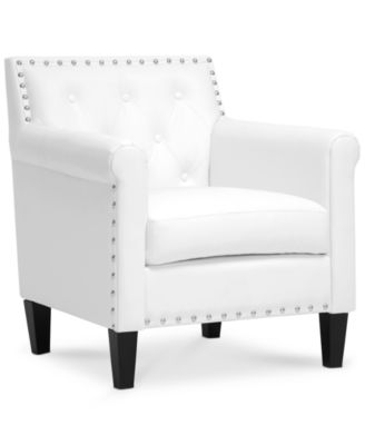 Furniture Antonia Faux Leather Accent Chair & Reviews - Furniture - Macy's