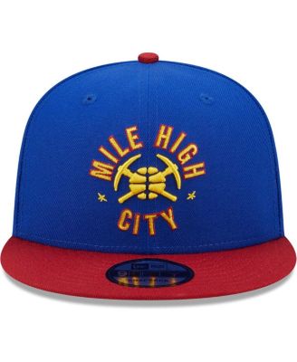 Men's Blue/Red Denver Nuggets Jersey Hook Statement Edition 9FIFTY Snapback Hat