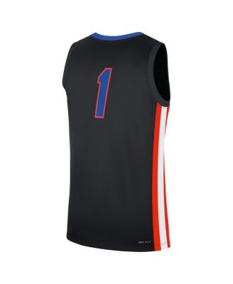 Men's 1 Black Florida Gators Alternate Replica Jersey