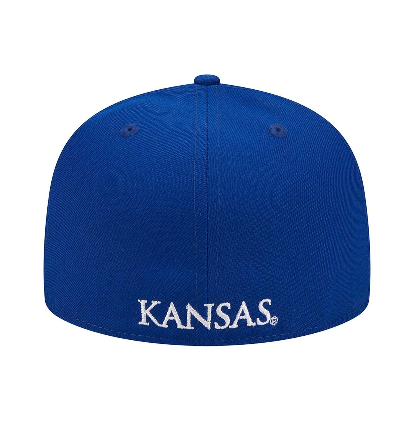 Мужская кепка New Era Royal Kansas Jayhawks Evergreen 59FIFTY Fitted Hat — фото 7