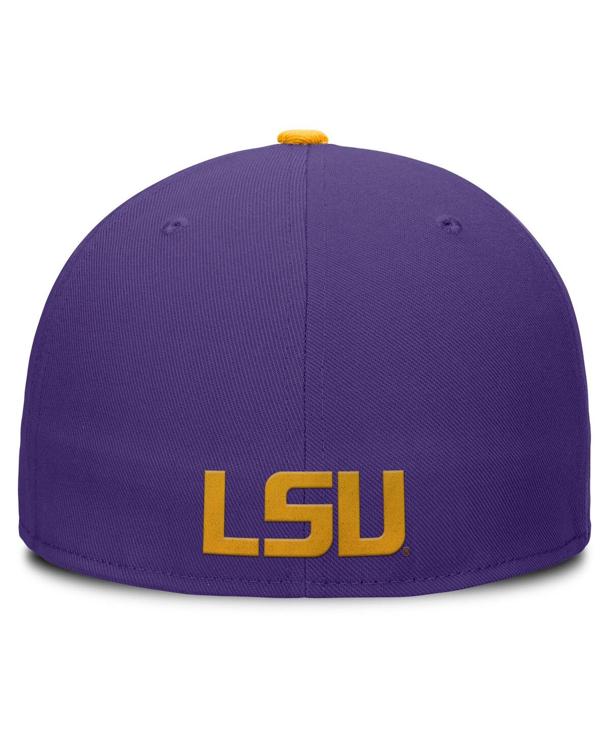 Nike Men's Purple/gold Lsu Tigers Two-tone Primetime Performance Fitted Hat In Purple,gold
