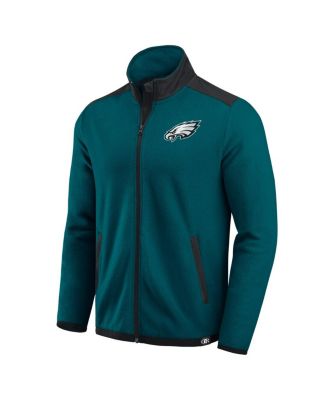 Men's Kelly Green Philadelphia Eagles Color Block Polar Fleece Full-Zip Jacket