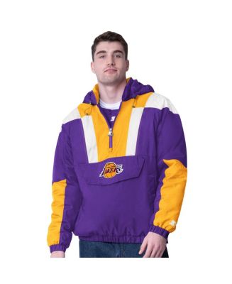 Starter Men's Purple/Gold Los Angeles Lakers Charger Half-Zip