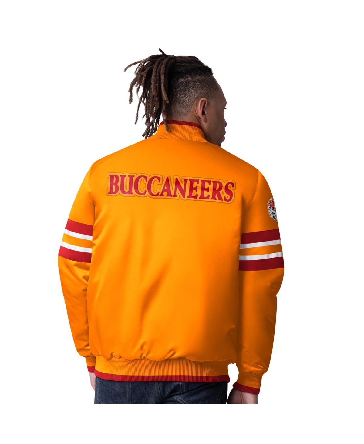 Starter Orange Tampa Bay Buccaneers Vintage Logo Scout I Full-snap Varsity Jacket In Orange,red