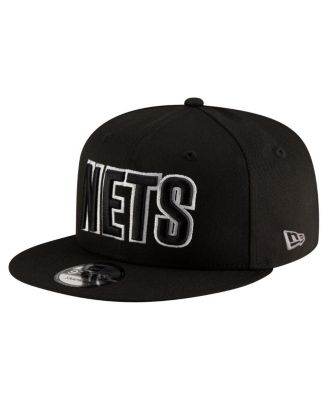 Men's Black Brooklyn Nets Statement Edition Jersey Hook 9FIFTY Snapback Hat