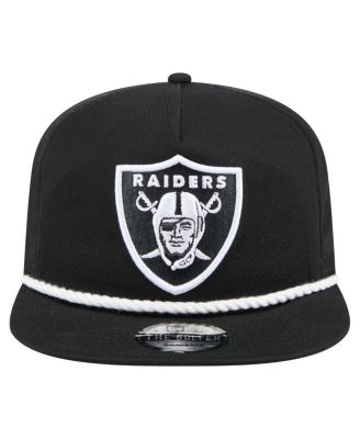Men's Black Las Vegas Raiders B-Dub Golfer Snapback Hat