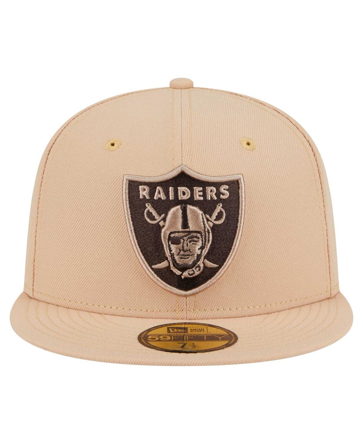 NEW ERA MEN'S TAN LAS VEGAS RAIDERS CANDIED PECAN 59FIFTY FITTED HAT