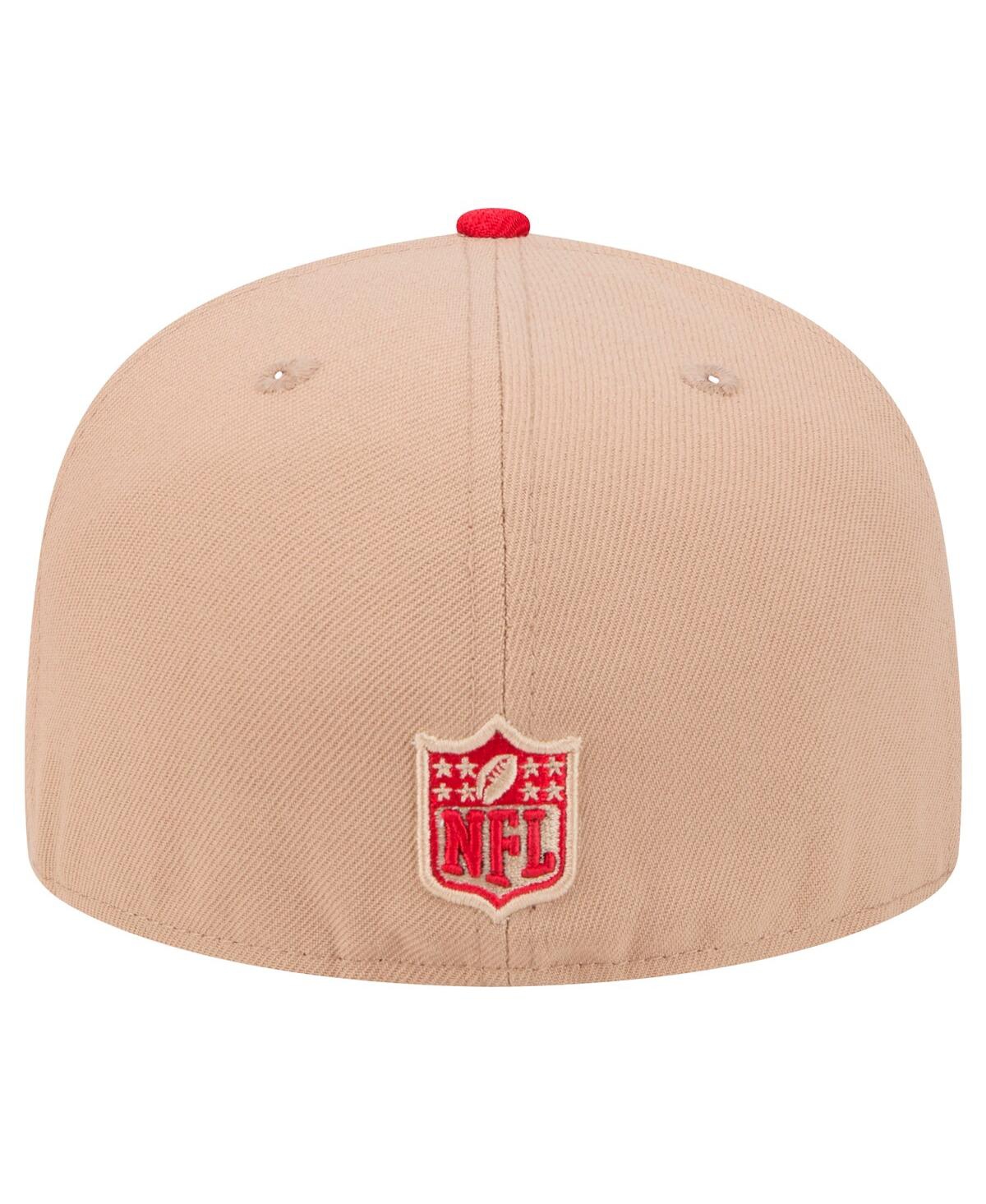NEW ERA MEN'S TAN SAN FRANCISCO 49ERS LOGO MAIN 59FIFTY FITTED HAT