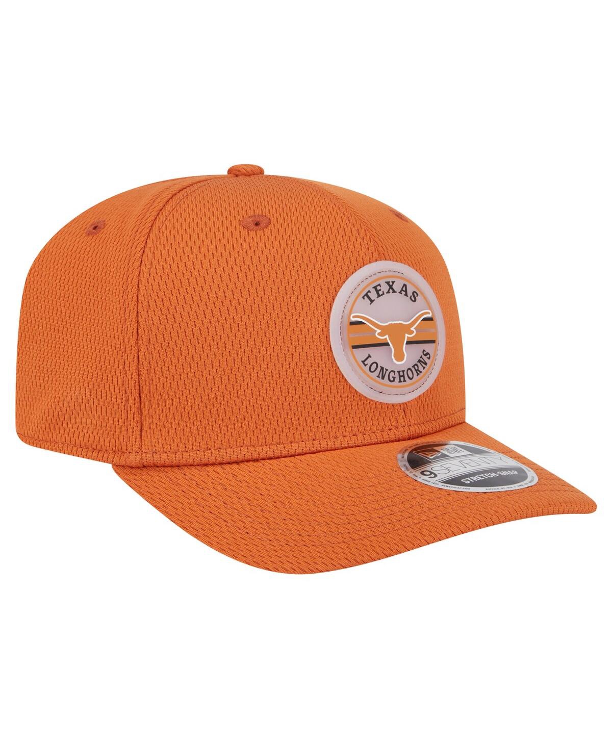 NEW ERA MEN'S BURNT ORANGE TEXAS LONGHORNS PATCHED 9SEVENTY STRETCH-SNAP ADJUSTABLE HAT 