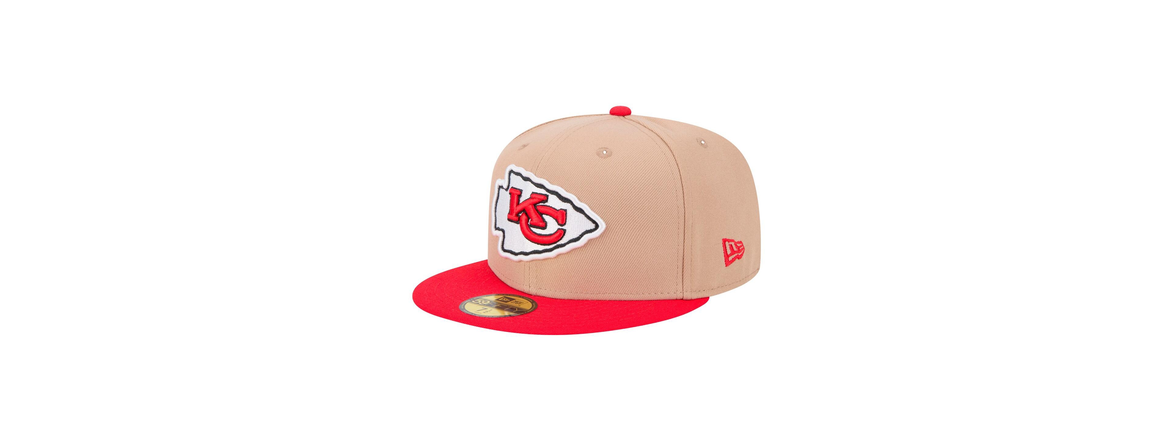 New Era Men's Tan Kansas City Chiefs Logo Main 59FIFTY Fitted Hat