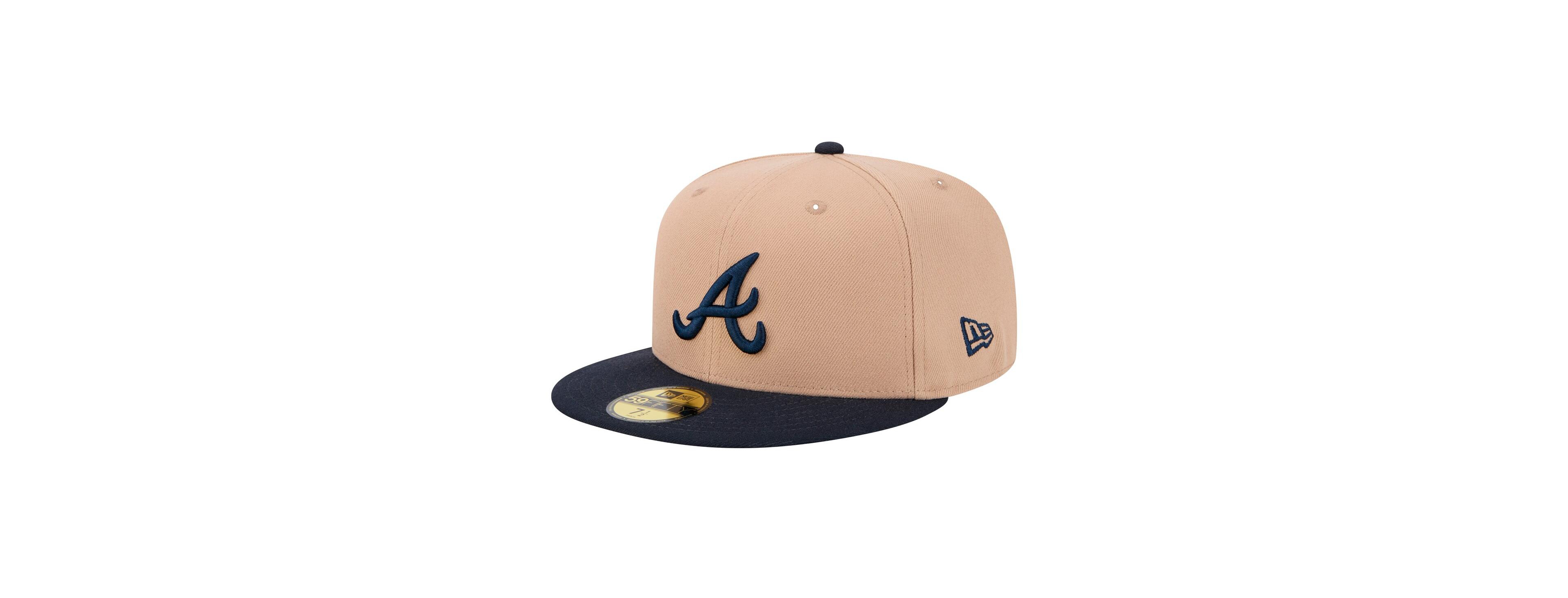 New Era Men's Khaki Atlanta Braves 59FIFTY Fitted Hat