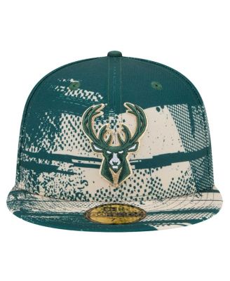 Men's Hunter Green/Cream Milwaukee Bucks Tip-Off 59FIFTY Fitted Hat