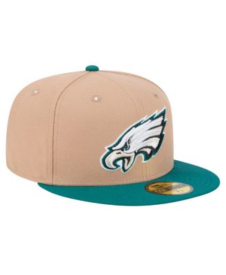Men's Tan Philadelphia Eagles Logo Main 59FIFTY Fitted Hat