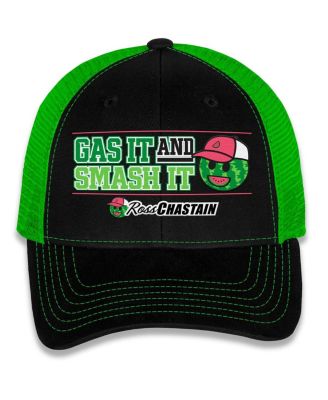 Men's Black/Green Ross Chastain Gas It Smash It Adjustable Hat