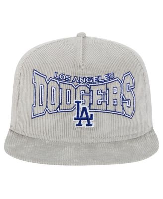 Men's Gray Los Angeles Dodgers Corduroy Golfer Snapback Hat