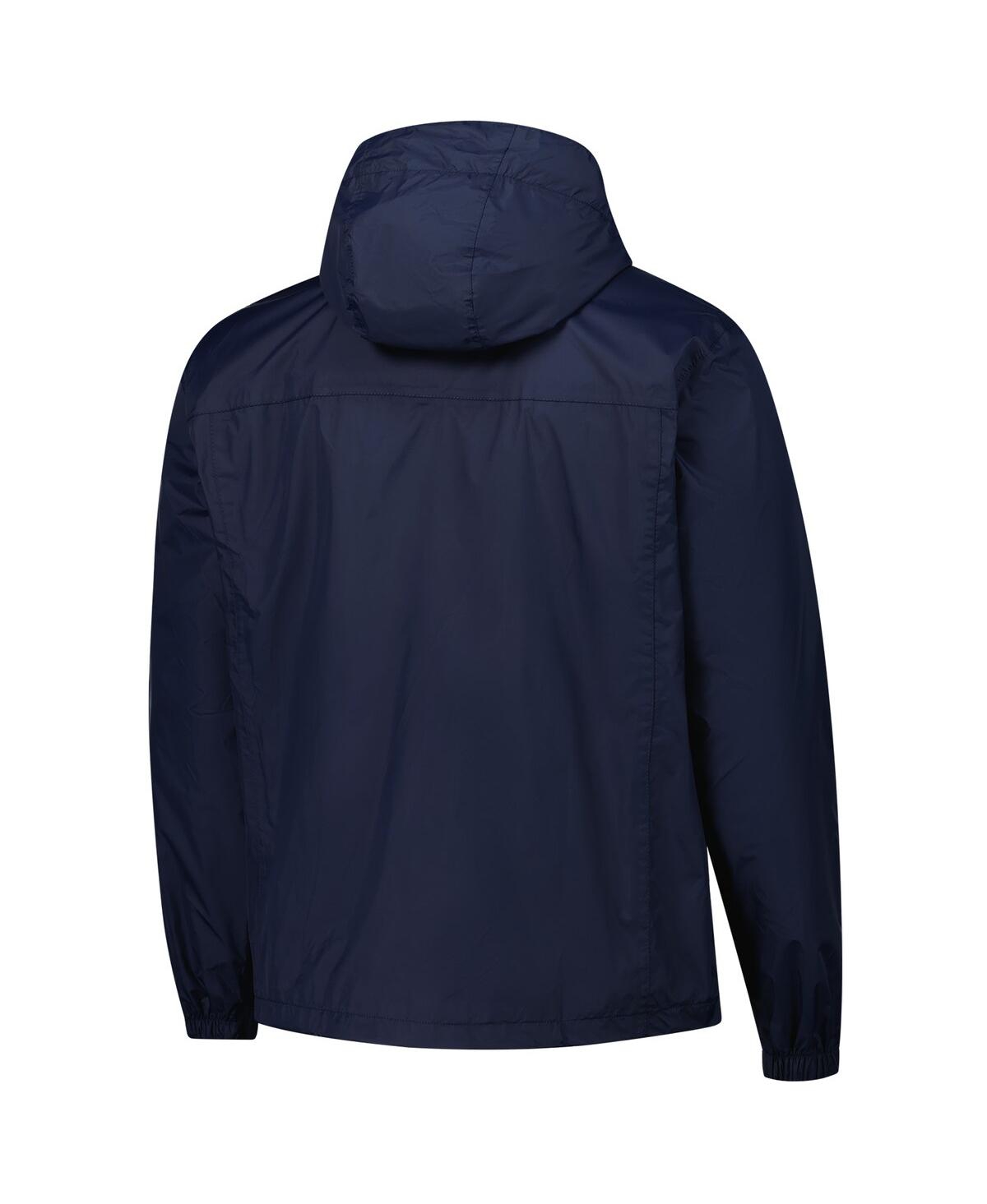 DUNBROOKE MEN'S NAVY DALLAS COWBOYS TROPIC WATERPROOF PACKABLE FULL-ZIP HOODIE JACKET 