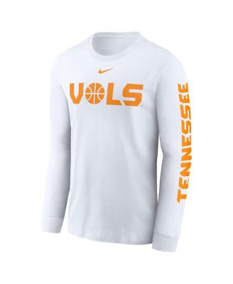 Men's White Tennessee Volunteers Basketball Icon Two-Hit Long Sleeve T-Shirt